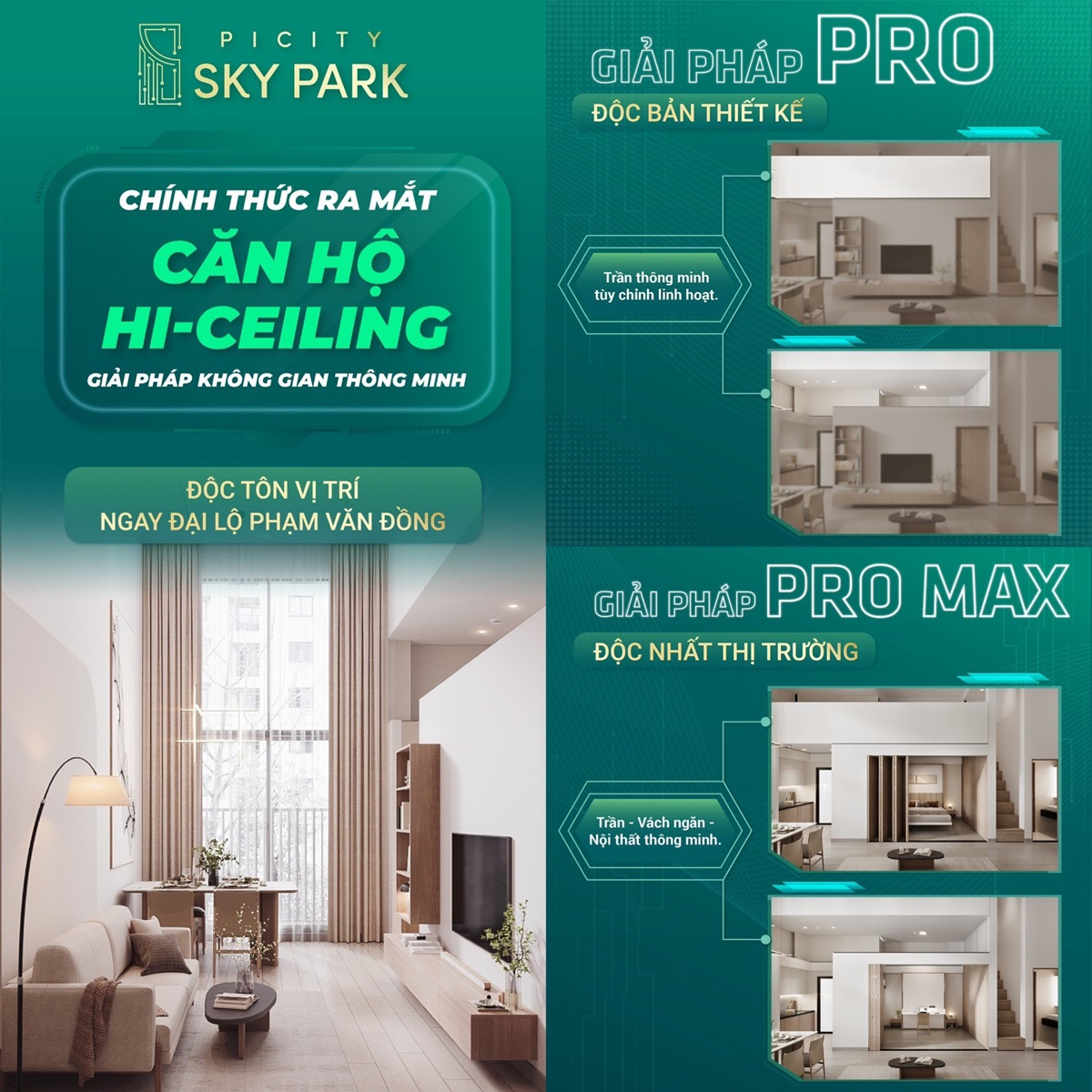 San pham Hi Ceiling voi Giai phap khong gian thong minh PRO PRO MAX