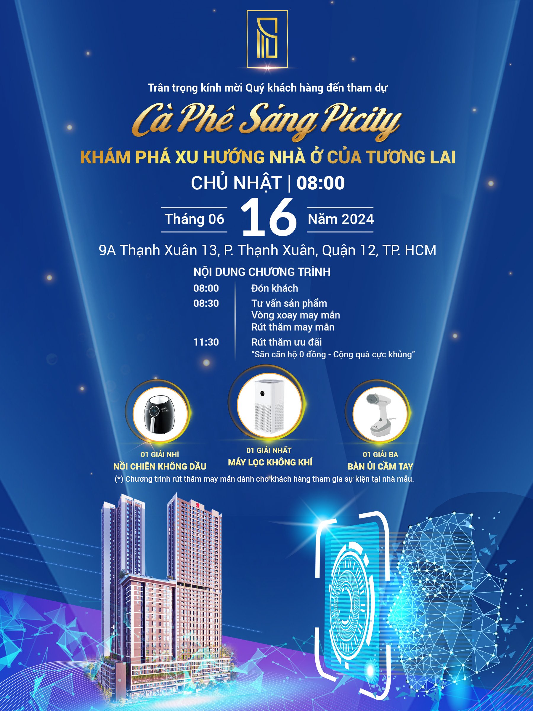 Phần quà giành cho khách hàng tham gia sư kiện Cafe sáng Picity ngày 16/6/2024