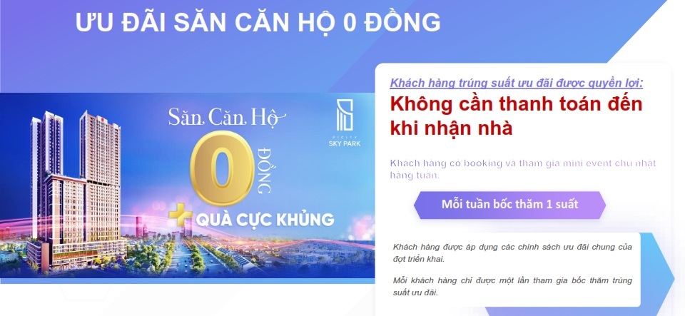 Uu dai san can ho 0 dong